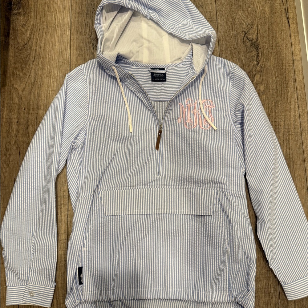 Monogrammed (MKT) seersucker light weight jacket